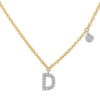 Diamond Initial Letter Necklace