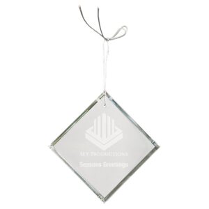 Diamond Shape Crystal Ornament
