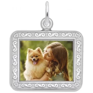 Rectangle Scroll Photoart Pendant