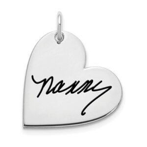 Personalized Signature Heart Charm